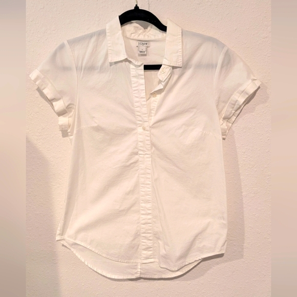 J. Crew Other - J. Crew Quarter Button Polo Cotton White Shirt